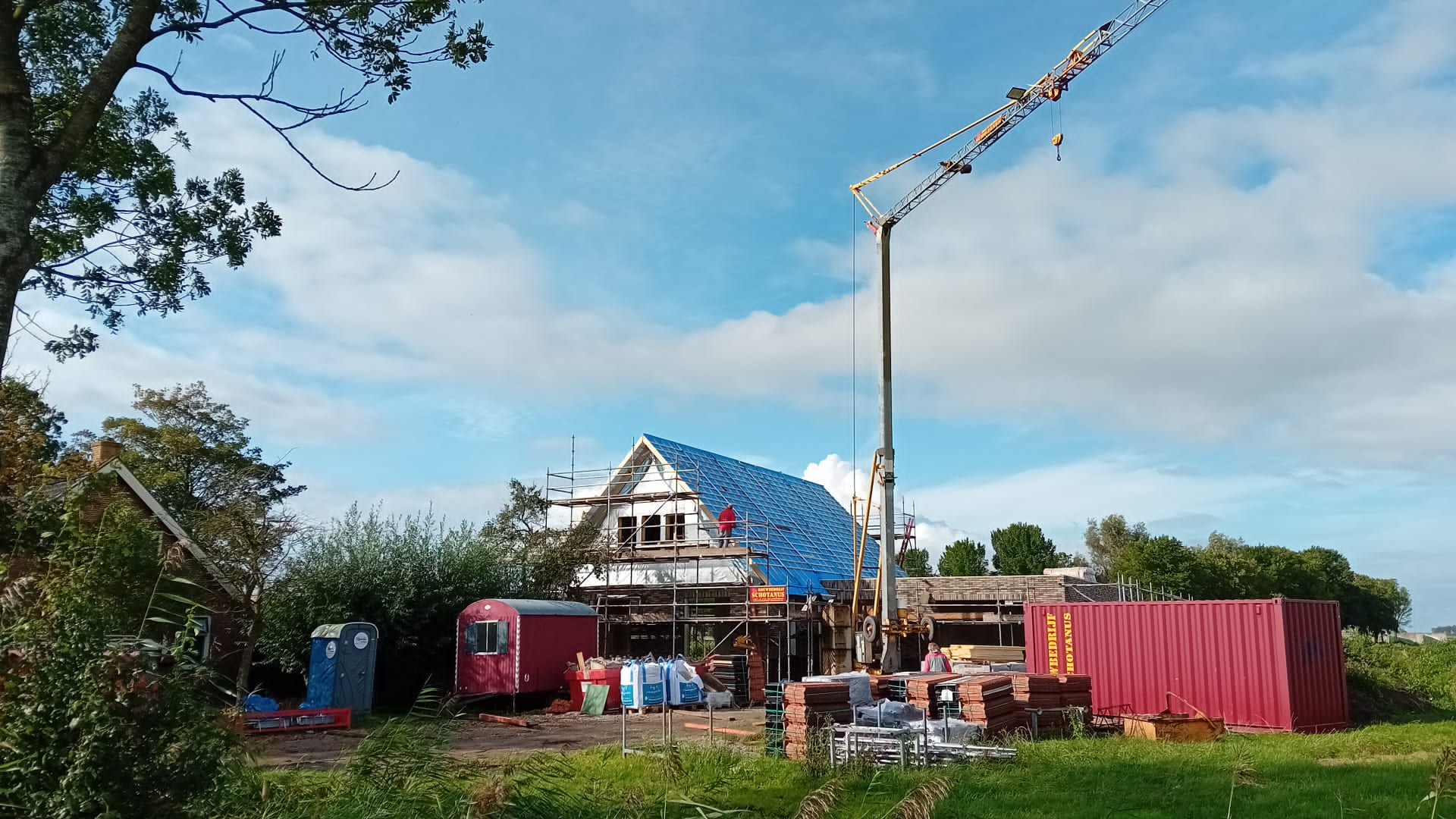 Hoogste punt woning familie Roelofsen in Kollumerpomp